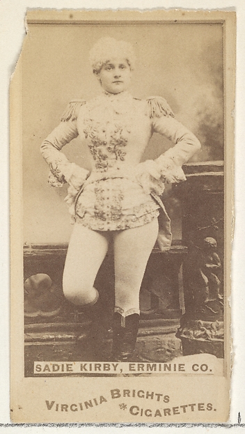 Allen & Ginter, Sadie Kirby, Erminie Co., from the Actors and Actresses series (N45, Type 1) for Virginia Brights Cigarettes