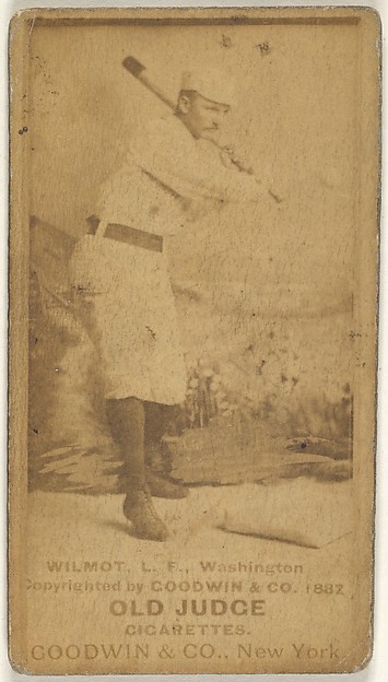Goodwin & Company, Walter Robert "Walt" Wilmot, Left Field, Washington Nationals, from the Old Judge series (N172) for Old Judge Cigarettes