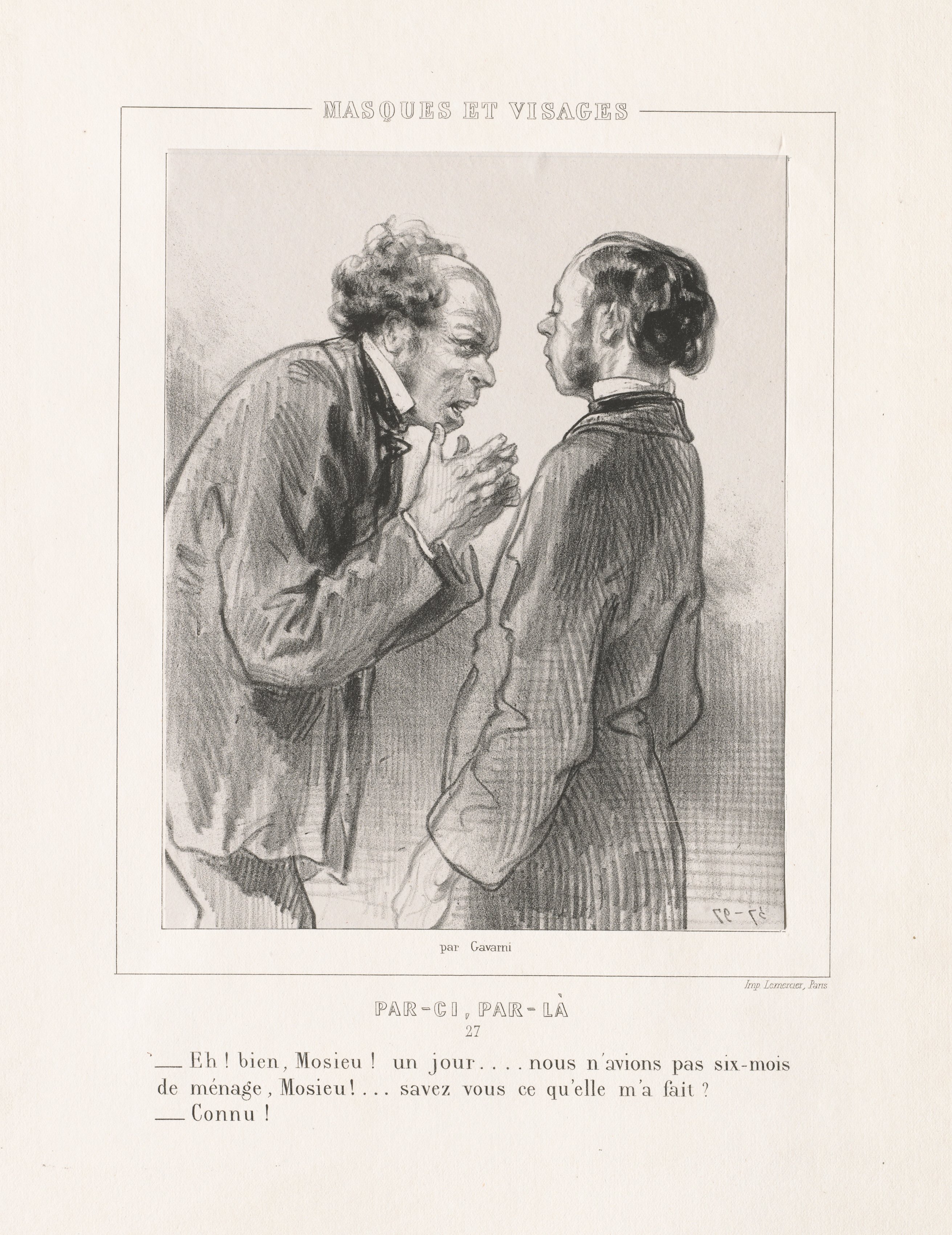 Paul Gavarni, Masques et Visages: Par-ci, Par-la