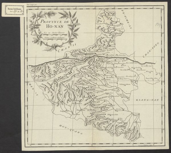 Anville, Jean Baptiste Bourguignon d', (1697-1782) (cartographer), Province de Ho-nan