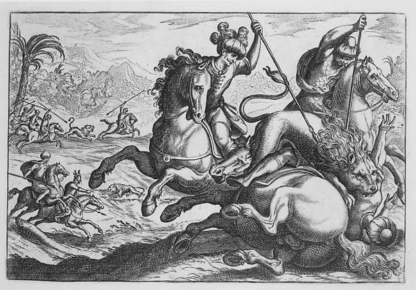 Antonio Tempesta, Lion Hunt, from 'Hunting Scenes IV'