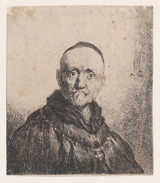 Jan Lievens, Bust of an Old Man, Frontal