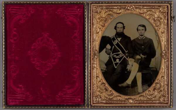 Unknown, [Portrait of Two Seated Men in Masonic Uniforms]