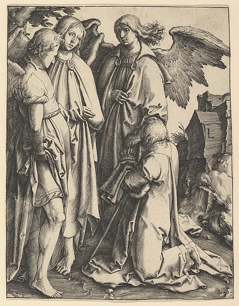 Lucas van Leyden, Abraham and Three Angels