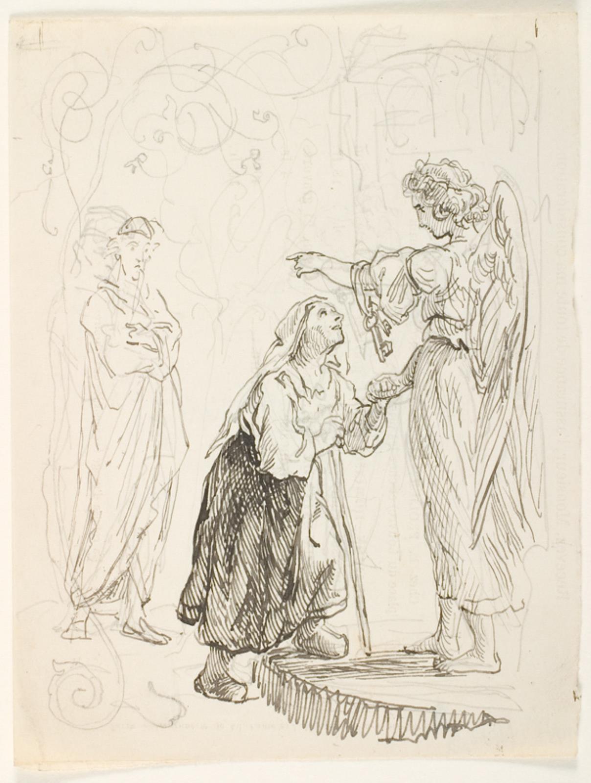 Lorenz Frølich, Illustrationsudkast til H.C. Andersen, "Noget"