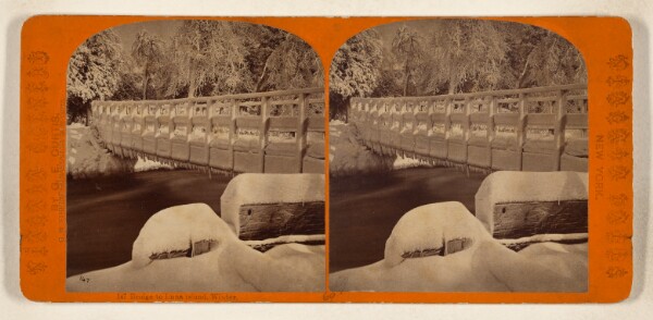 George E. Curtis, Bridge to Luna Island, Winter.  [Niagara Falls, New York]
