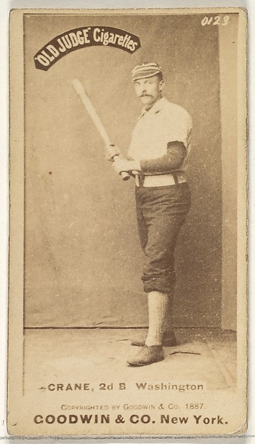 Goodwin & Company, Samuel "Sam" Newhall Crane, 2nd Base, Washington Nationals, from the Old Judge series (N172) for Old Judge Cigarettes