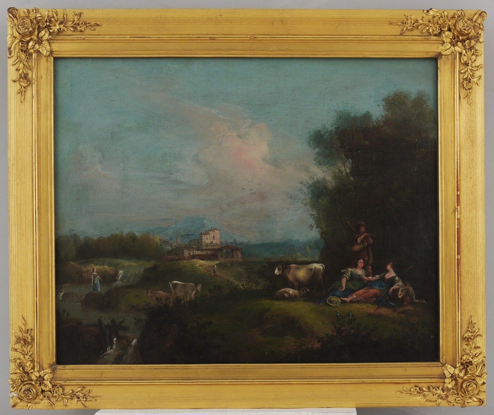 Francesco Zuccarelli, Flusslandschaft mit Hirtenszene, Pendant zu BS_2537.
