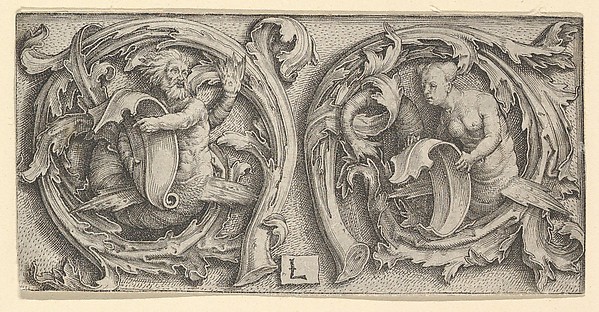 Lucas van Leyden, Triton and Siren in Tendrils