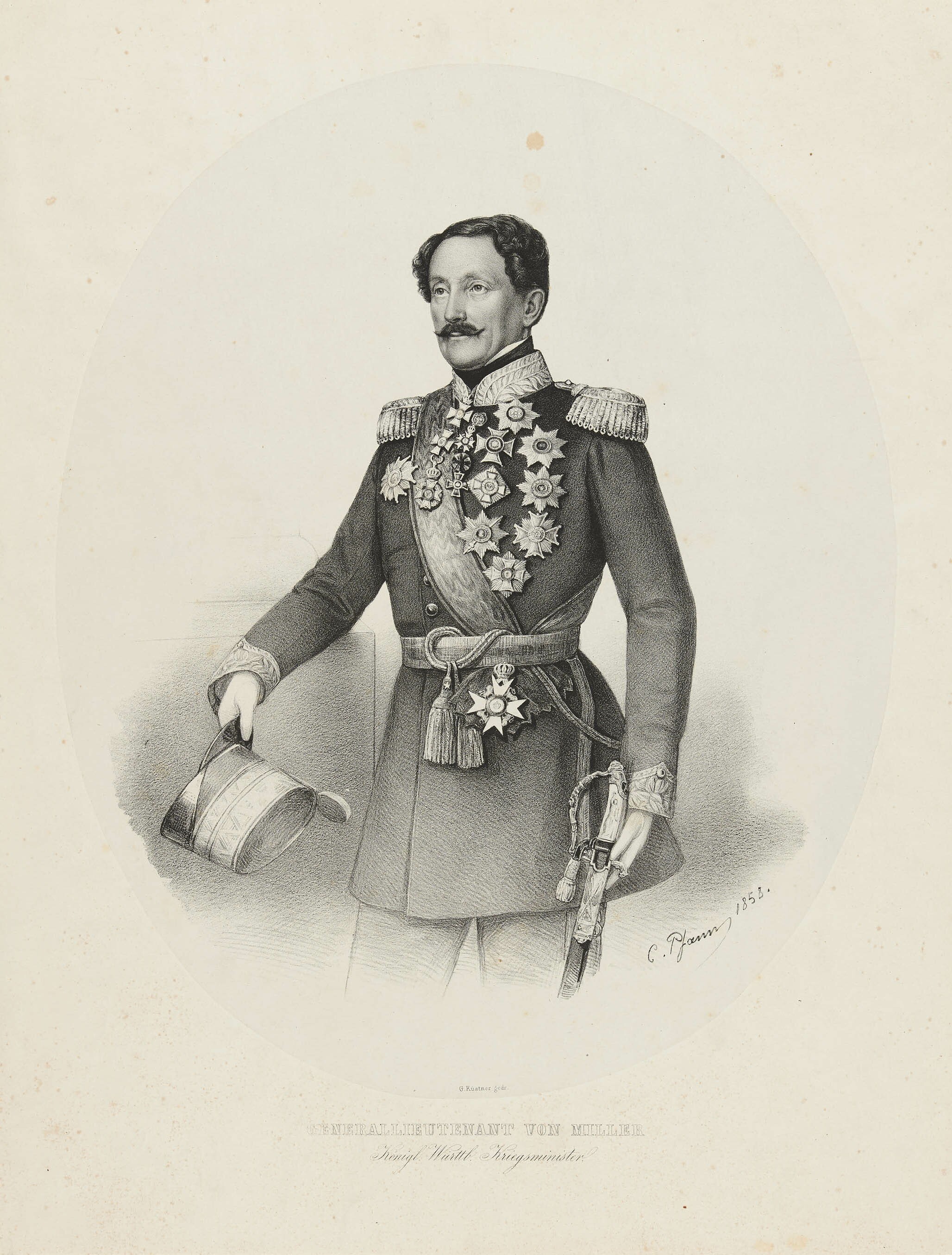 Christian Sigmund Pfann, Bildnis Moriz von Miller