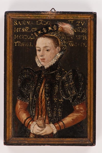 Unknown artist, Miniaturporträt der Sabina von Hessen-Kassel, geborene Herzogin von Württemberg