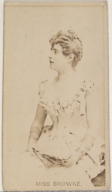 Allen & Ginter, Miss Browne, from the Actors and Actresses series (N45, Type 8) for Virginia Brights Cigarettes