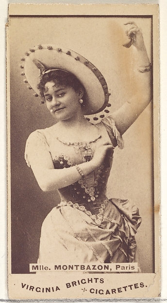 Allen & Ginter, Mlle. Montbazon, Paris, from the Actors and Actresses series (N45, Type 1) for Virginia Brights Cigarettes
