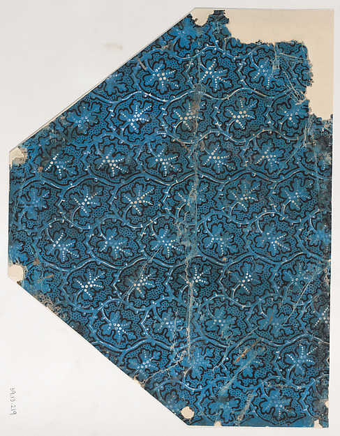 Anonymous, Sheet with overall pattern of leaves, vines, and dots