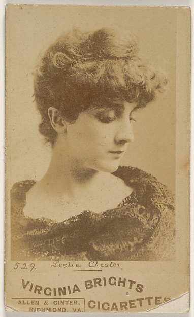 Allen & Ginter, Card 529, Leslie Chester, from the Actors and Actresses series (N45, Type 6) for Virginia Brights Cigarettes