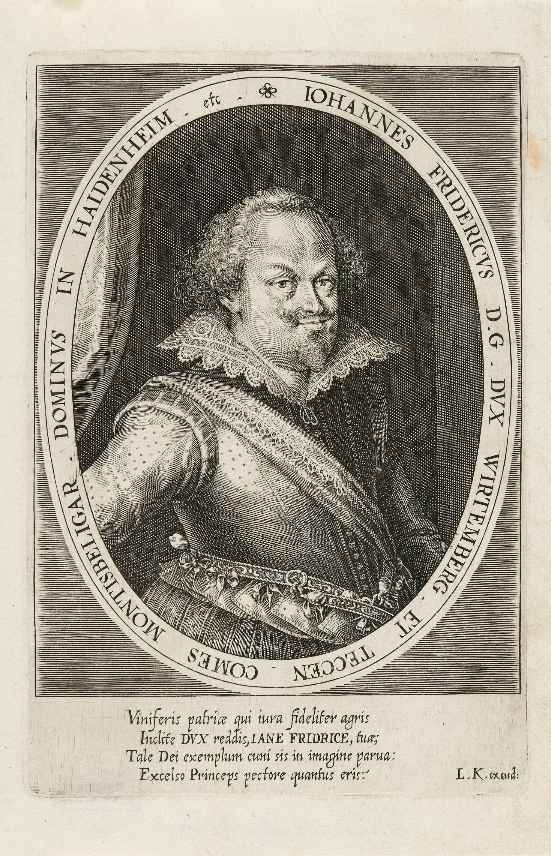 Lukas Kilian, Bildnis Herzog Johann Friedrich von Württemberg