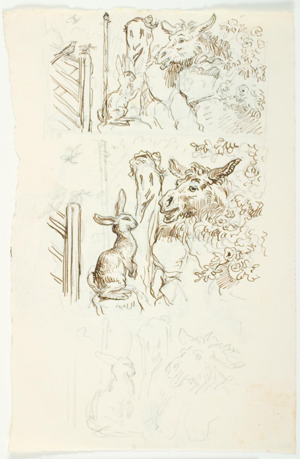 Lorenz Frølich, Tre illustrationsudkast til H.C. Andersen, Hurtigløberne