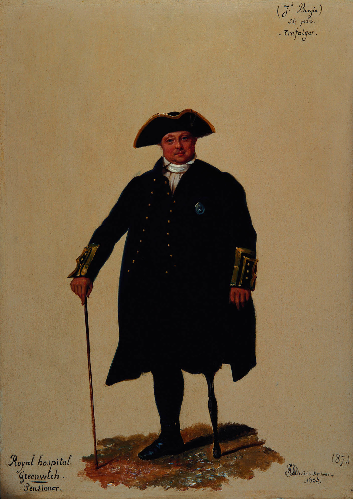 Alexandre Jean Dubois-Drahonet, Pensioner Joseph Burgin (b. 1780), Royal Hospital Greenwich