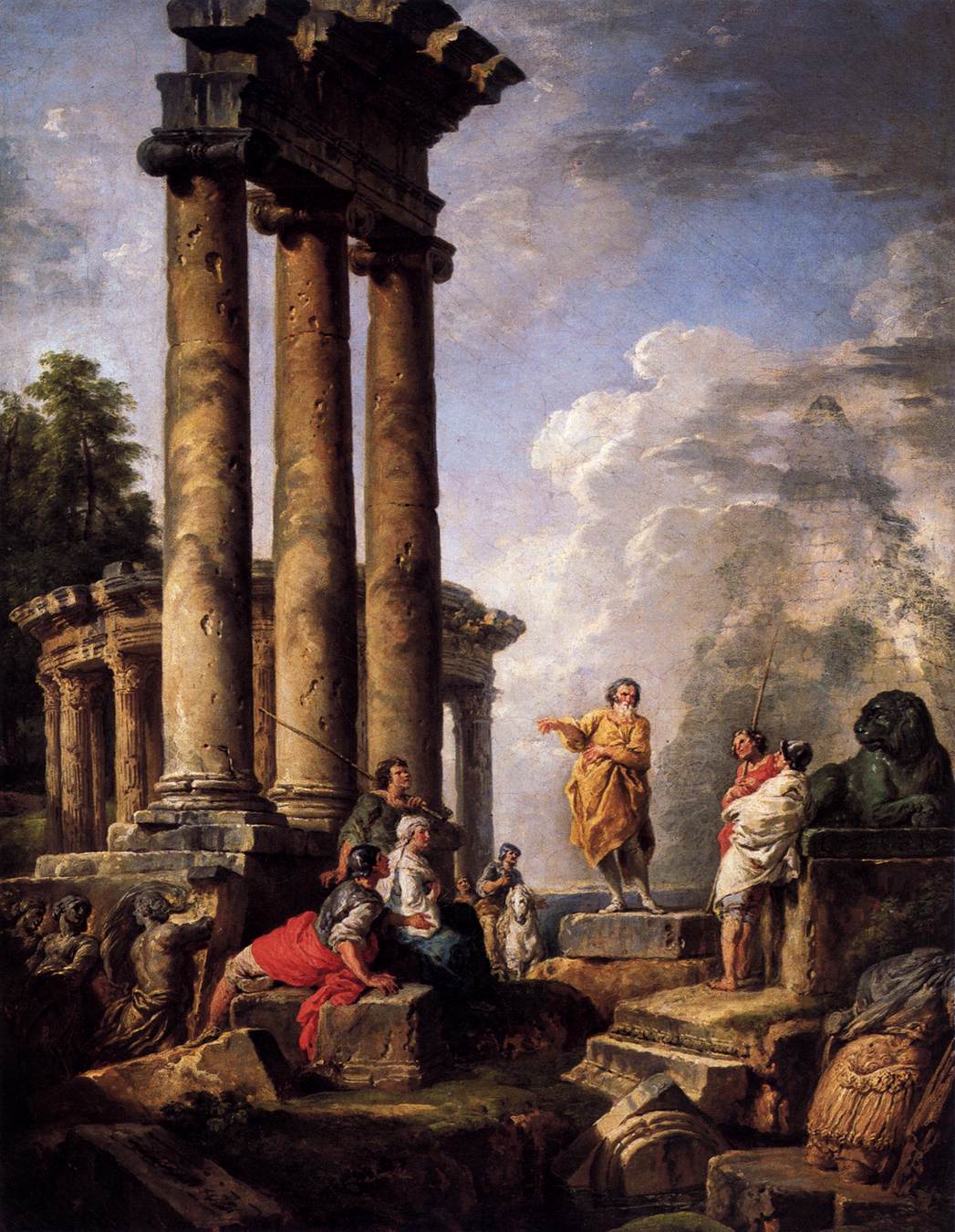 Giovanni Paolo Panini, Ruins with Saint Paul preaching