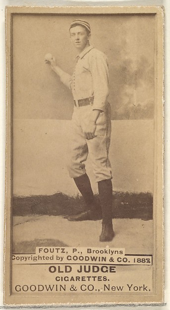 Goodwin & Company, Foutz, Pitcher, Brooklyn Bridegrooms, from the Old Judge series (N172) for Old Judge Cigarettes