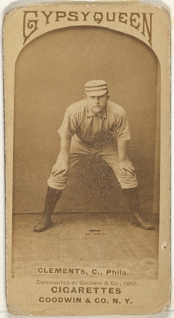 Goodwin & Company, John J. "Jack" Clements, Catcher, Philadelphia, from the Old Judge series (N172) for Old Judge and Gypsy Queen Cigarettes