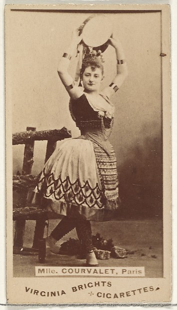 Allen & Ginter, Mlle. Courvalet, Paris, from the Actors and Actresses series (N45, Type 1) for Virginia Brights Cigarettes