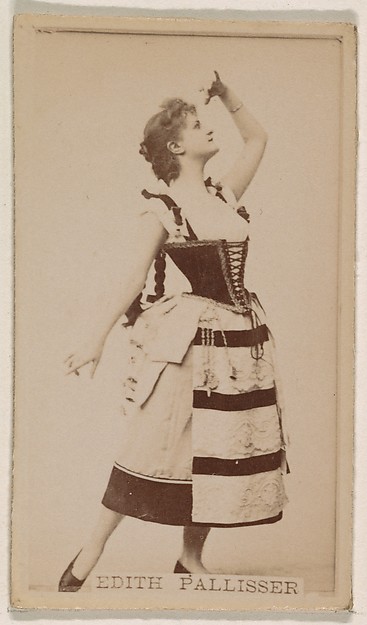 Kinney Brothers Tobacco Company, Edith Pallisser, from the Actresses series (N245) issued by Kinney Brothers to promote Sweet Caporal Cigarettes