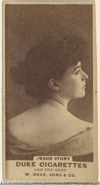 W. Duke, Sons & Co., Jessie Story, from the Actors and Actresses series (N145-7) issued by Duke Sons & Co. to promote Duke Cigarettes