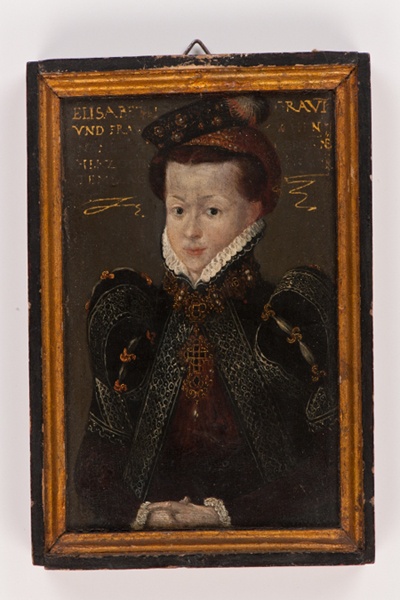 Unknown artist, Miniaturporträt der Gräfin Elisabeth von Henneberg, geborene Herzogin von Württemberg