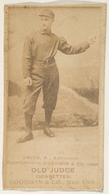 Goodwin & Company, Smith, Pitcher, Baltimore Orioles, from the Old Judge series (N172) for Old Judge Cigarettes