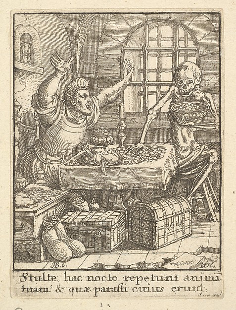 Wenceslaus Hollar, The Miser, from "Dance of Death"