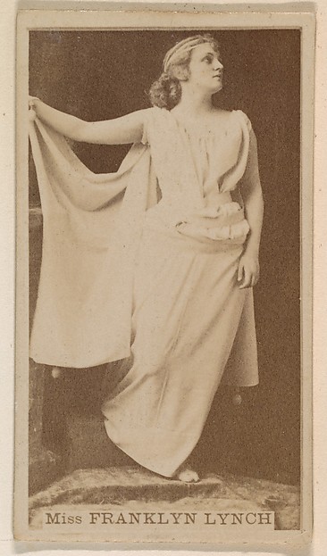 Kinney Brothers Tobacco Company, Miss Franklyn Lynch, from the Actresses series (N245) issued by Kinney Brothers to promote Sweet Caporal Cigarettes