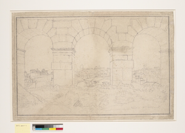 C.W. Eckersberg, Udsigt gennem tre af de nordvestlige buer i Colosseums tredje stokværk