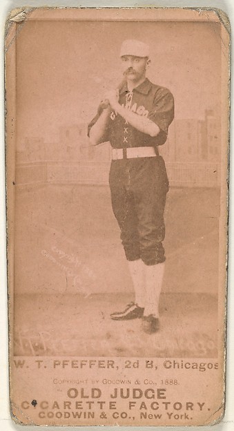 Goodwin & Company, Fred "Dandelion" Pfeffer, 2nd Base, Chicago, from the Old Judge series (N172) for Old Judge Cigarettes
