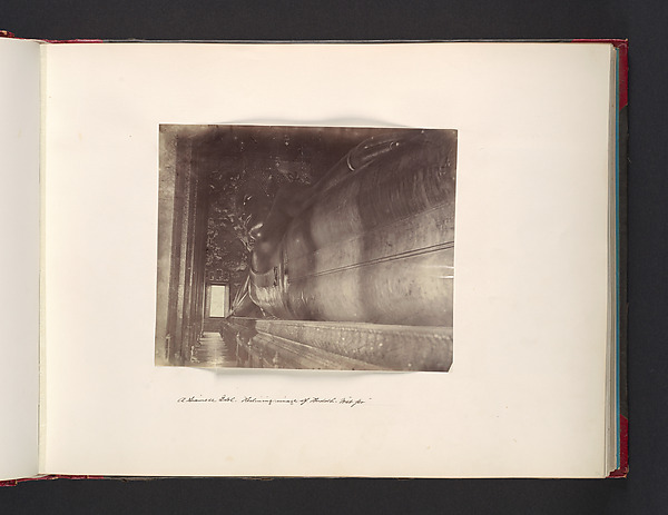 John Thomson, A Siamese Idol - Reclining Image of Buddah