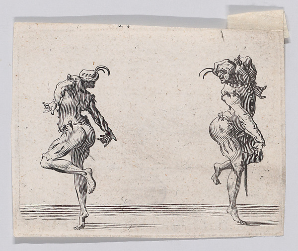 Anonymous, Reverse Copy of Les Deux Pantalons se Tournant le Dos (Two Men in Pantsuits Turned Away from Each Other), from "Les Caprices"