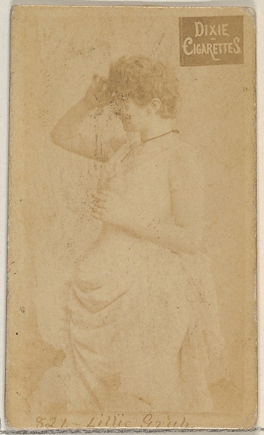 Allen & Ginter, Card 821, Lillie Grub, from the Actors and Actresses series (N45, Type 7) for Dixie Cigarettes