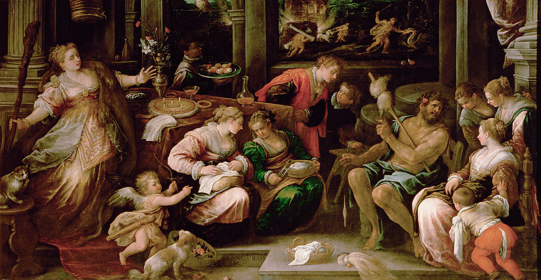 Francesco Bassano the Younger, Herkules und Omphale