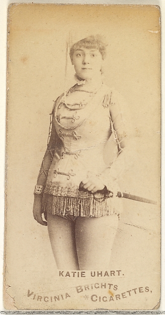 Allen & Ginter, Katie Uhart, from the Actors and Actresses series (N45, Type 1) for Virginia Brights Cigarettes