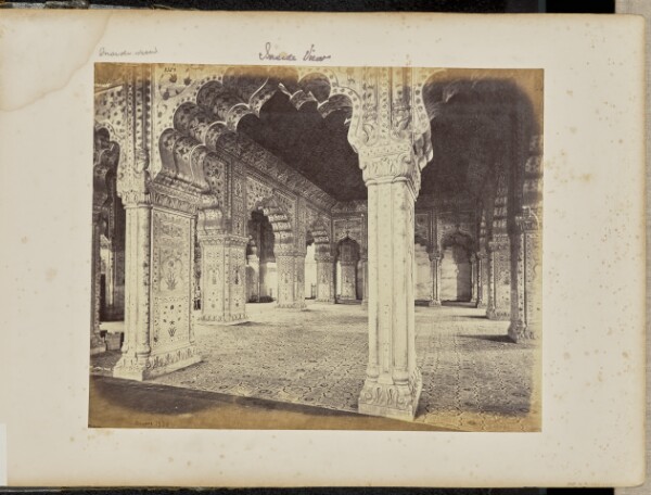 Samuel Bourne, Delhi; The Palace, Interior of the Dewan-i-Kass