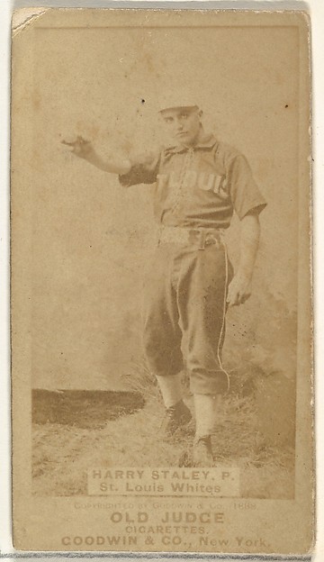 Goodwin & Company, Staley, Pitcher, St. Louis Whites, from the Old Judge series (N172) for Old Judge Cigarettes
