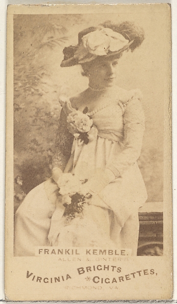 Allen & Ginter, Frankil Kemble, from the Actors and Actresses series (N45, Type 1) for Virginia Brights Cigarettes