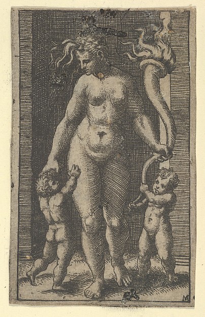 Marcantonio Raimondi, Venus attended by cupids