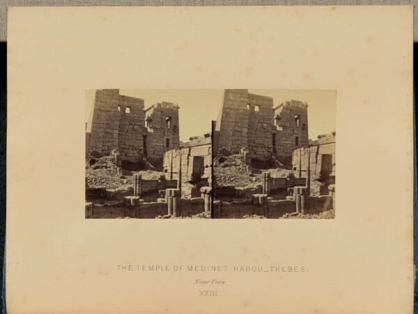 Francis Frith, The Temple of Medinet Habou, Thebes. Near View