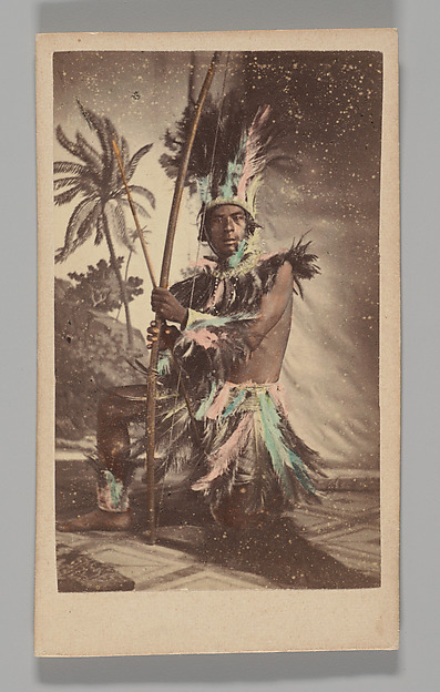 Unknown, [Studio Portrait: Indigenous Man Seated Holding Bow]
