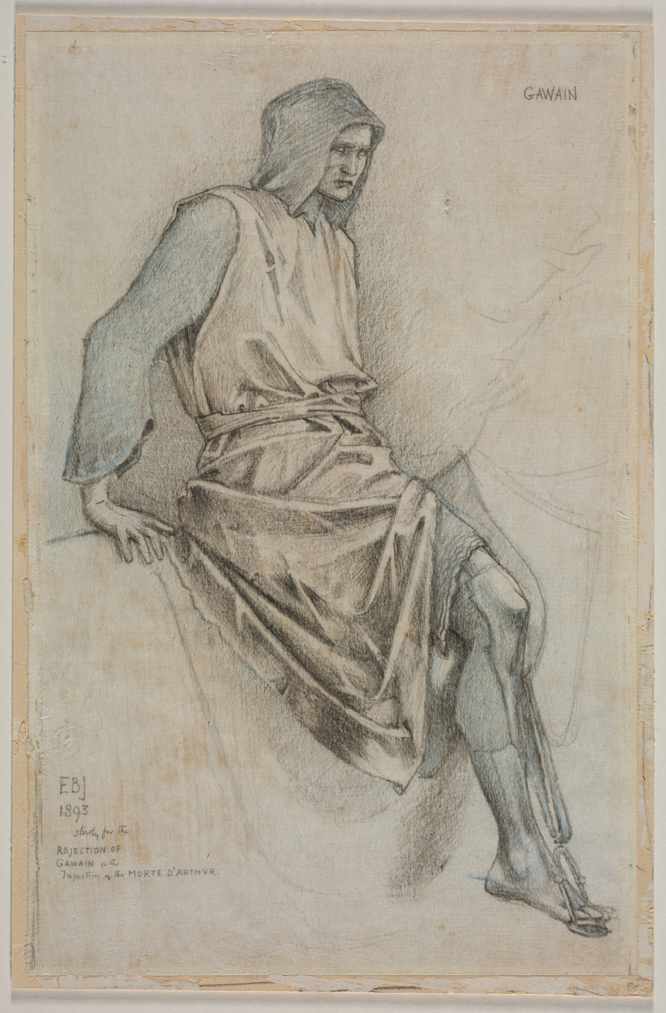 Edward Burne-Jones, Study for the Failure of Gawain from the Holy Grail Tapestries