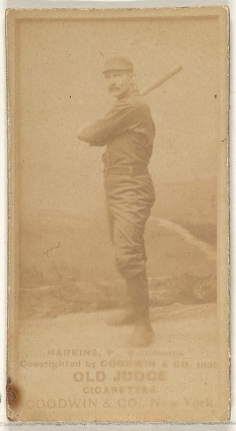Goodwin & Company, Harkins, Pitcher, Baltimore Orioles, from the Old Judge series (N172) for Old Judge Cigarettes