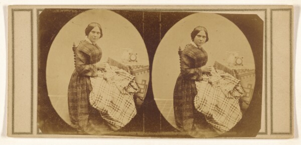Unknown, [Woman seated, sewing]