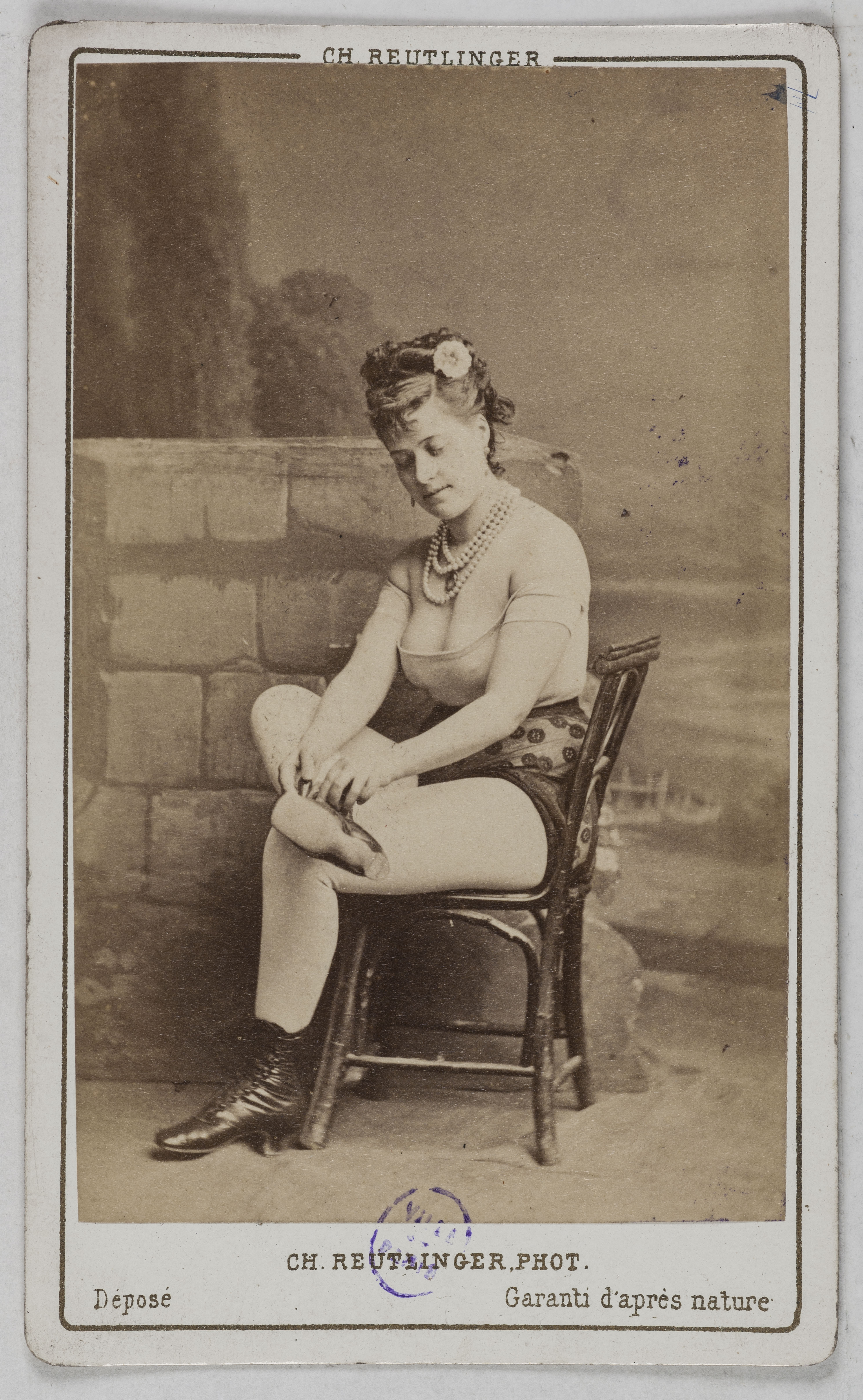Charles Reutlinger, Portrait d'Ida Klein, actrice au Théâtre du Palais Royal (entre 1862-1865) et au Théâtre des Variétés (en 1872).