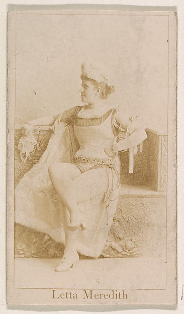 Kinney Brothers Tobacco Company, Letta Meredith, from the Actresses series (N245) issued by Kinney Brothers to promote Sweet Caporal Cigarettes